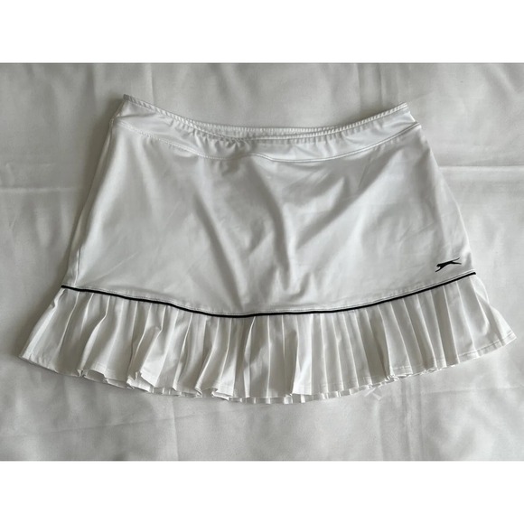 Slazenger Pull On A-Line Pleated Tennis Skirt Skort Women's Large White (Shorts) - Picture 8 of 12